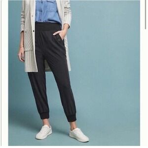 Maeve Black Track Jogger Pants